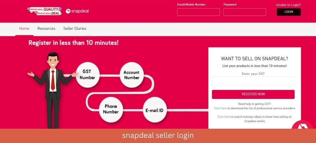 snapdeal seller login